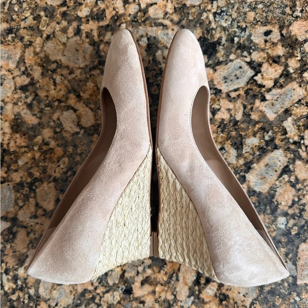 LK Bennett Eevi Suede Espadrille Wedge Heels